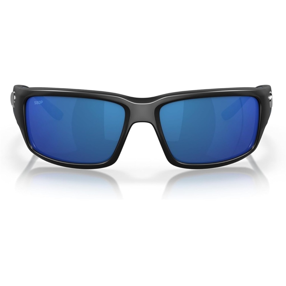 NWOT: Costa Matte Black Fantail Polarized Mirrored 580p Sunglasses (59MM)